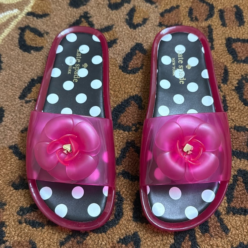 Kate spade slides, pink, Sz 8